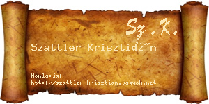Szattler Krisztián névjegykártya