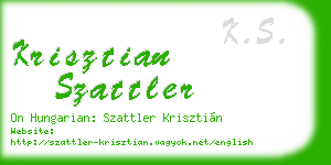 krisztian szattler business card